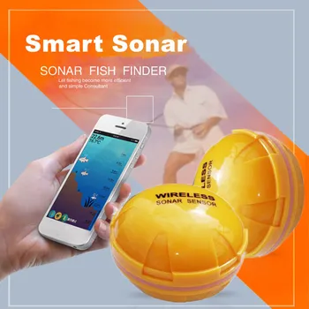 Smart Tālrunis Fishfinder Wireless Sonar Fish Finder Dziļums Jūras Ezera Zivju Atklāt iOS, Android App Findfish Smart Sonar Echo Sounder