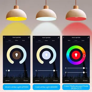 Smart WiFi Alexa Spuldzes LED RGBCW Krāsa Mainās Spuldzes Strādā ar Alexa Echo Google Home Siri 2.4 GHz WiFi Tikai Nav NEPIECIEŠAMS Centrmezgls