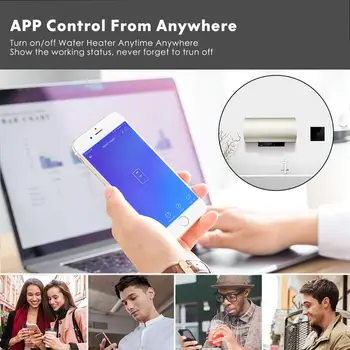 Smart WiFi apkures Katlu, Ūdens Sildītāja Slēdzis 20A 4400W ES UK MUMS eWeLink App Kontroles Slēdzis Balss Kontroles Darbs ar Google Home Alexa