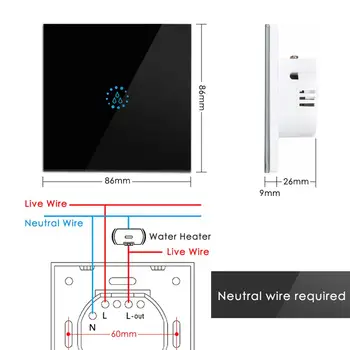 Smart WiFi apkures Katlu, Ūdens Sildītāja Slēdzis 20A 4400W ES UK MUMS eWeLink App Kontroles Slēdzis Balss Kontroles Darbs ar Google Home Alexa