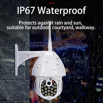 Smart WIFI Kameru Āra PTZ Ūdensizturīgs IP Kameras 1080p Ātrums CCTV Drošības Kameras Auto Ceļa Kamera 2MP IS Dome Kamera