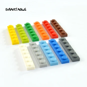 Smartable Taras Plāksnes 1X6 Celtniecības Bloki Daļas LOGO DIY Radošās Rotaļlietas Bērniem Saderīgu Galvenajiem Zīmoliem 3666 dāvanu Rotaļlietas 510pcs/daudz