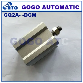 SMC veids standarta divvietīgā darbojas ar gumijas buferi viena stieples gala vīriešu vītne CQ2A16-20DCM alumīnija pneimatisko cilindru compact