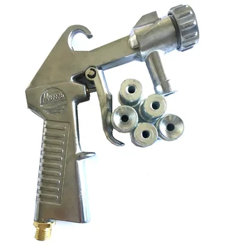 Smidzināšanas smilšu strūklu pistoli, ar 5gab sudraba tērauda sandblaster uzgalis