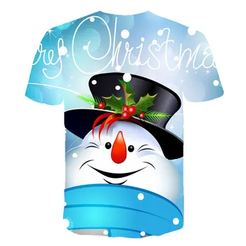 Smieklīgi Jauno Gadu, T Krekli Bērniem Ziemassvētku Sniegavīrs T Zēni Meitenes Drēbes 3D Druka Bērnu drēbītes, Brīvdienu Puse Tee Topi 2020