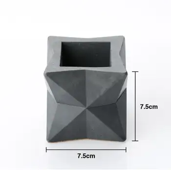 SN0034 3D vāze sulīgs puķu pods Cementa pot veidnes ģeometriskas formas silikona veidnē roku darbs betona pelējuma aromātu akmens veidnes