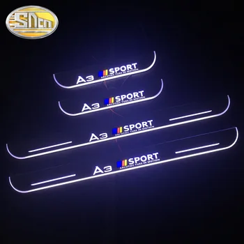 SNCN 4GAB Akrila Moving LED Laipni Pedāli Auto Pretnodiluma Plāksnes Pedāli, Durvis, Palodzes Paņēmiens Gaismas Audi A3 8P 8V 8L - 2019