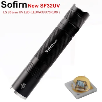 Sofirn SF32UV black UV 365nm LED lukturīti Labāko LG 365UV Gaismas Luminiscences līdzekļa atklāšana