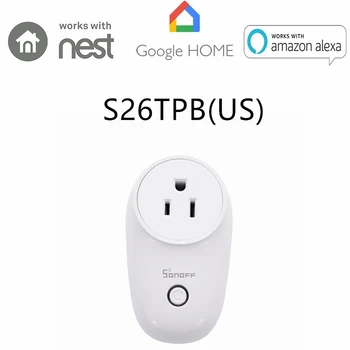 SONOFF S26 MUMS WiFi Smart Home Sienas Slēdzi Smart Ligzda Bezvadu Mini Plug Varu Strādāt Ar Alexa, Google Home Palīgs IFTTT