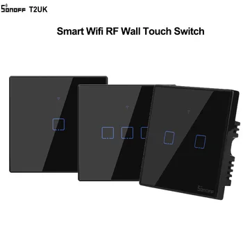SONOFF T3 AK 1/2/3 Banda TX Smart Wifi Sienas slēdzis Slēdzis Ar Robežu Smart Home 433 RF/Balss/APP/Touch Kontroli Darbam Ar Alexa