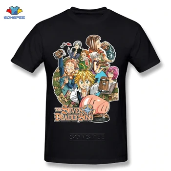 SONSPEE Anime 3D Druka T Kreklu Sievietes Septiņi Nāves Grēki T-krekls Nanatsu Nav Taizai Harajuku t-veida Krekli Homme T Oversize