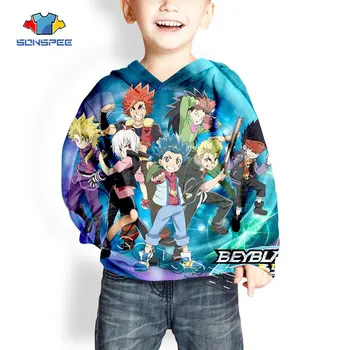 SONSPEE Anime Beyblade 3D Iespiesti Harajuku Hoodies Bērnu Modes Gadījuma Hoody sporta Krekli Apģērbi Bērniem, Bērnu Pulovers Kapuci Top