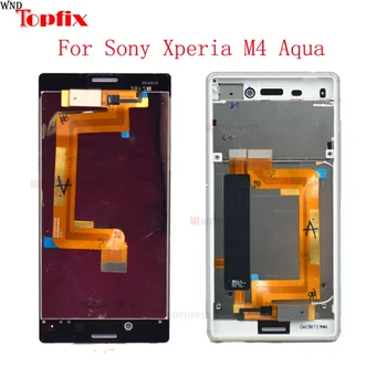 Sony Xperia Aqua LCD E2303 E2333 E2353 Displejs, Touch Screen Digitizer Ar Kadra Sony M4 LCD Montāža Rezerves Daļas