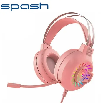 Spash vadu austiņas ar mikrofonu spēle headphone surround sound galvas austiņas klēpjdators, planšetdators