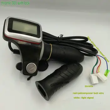 Spidometrs+akumulatora indikators vērpjot droseles ar lock electric scooter velosipēdu LTV tricikls MTB Akseleratora rokturis bārs rokturi
