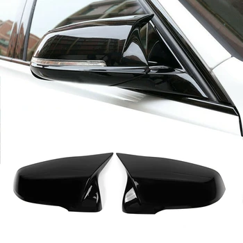 Spilgti Melnā ABS Sānu Atpakaļskata Spogulis Vāciņu Nomaiņa Vērša Ragu For-BMW 1 2 Sērija X1 Z4 F45 F46 F48 F49 2016-2019