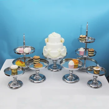Spogulis Kūka Stāvēt Kāzu Centrālais Displejs Puses Ziņā Apdare cupcake stand set bērnu dzimšanas dienu