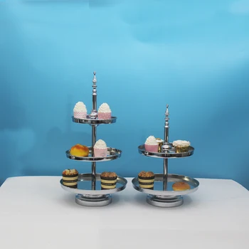 Spogulis Kūka Stāvēt Kāzu Centrālais Displejs Puses Ziņā Apdare cupcake stand set bērnu dzimšanas dienu