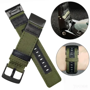 Sporta Neilona Watchband Wriststrap par Garmin Fenix 6X 6 6S Pro 5X 5 5S Plus 3 AP EasyFit Ātri Atbrīvot wirstband 20mm 22mm 26mm
