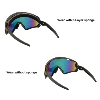 Sporta Saulesbrilles 2 Objektīva Komplekts Classic Zīmola Eyeshield UV400 Āra Brilles Vīrieši Sievietes