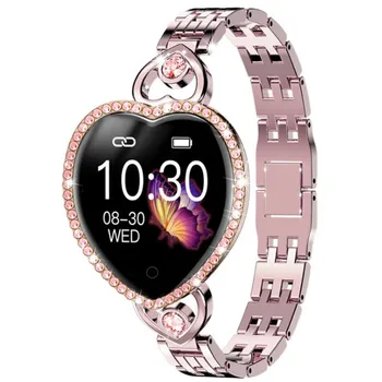 Sporta sievieti smartwatch sirds ritma monitors ūdensizturīgs smar skatīties dimanta rokassprādzi elektronisko android, iOS bBluetooth APP aproce