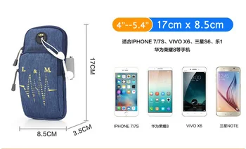 Sporta Tālruņa Turētājs Lietā Par iphone X Xiaomi Huawei Universālā Mobilo Tālruni, kas Darbojas Armband For Wiko Doogee Samsung Telefona Kabata, Soma