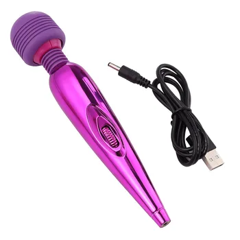 Spēcīgu Klitora Vibratori USB Papildināt Burvju Nūjiņu AV Vibrators Massager Seksuālo Wellness Erotiska Seksa Rotaļlietas Sievietēm Pieaugušo zāles