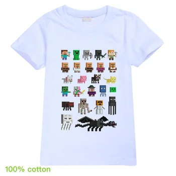 Spēle Anime Vasaras Drēbes Bērniem Rāpulis Īsām Piedurknēm T-krekls, Kokvilna Atpūtas Modes Bērnus, Zēnu un Meiteņu Topi