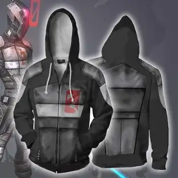 Spēle Borderlands 3 Assassin Zer0 Hoodies sporta Krekli Cosplay Kostīmi 3D drukātā veidā vīrieši sievietes Borderlands kapuci jaka Top