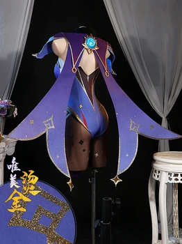 Spēle Genshin Ietekmes Mona Cosplay Kostīms Sieviešu Sexy Jumpsuit Noslēpumains Astrologs Bodysuit Halloween Raganu Uzvalks Pasūtījuma