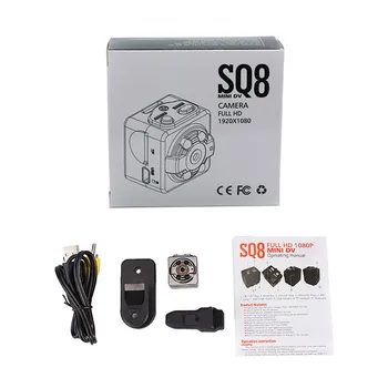 SQ8 Mini Kameras 1080P Mikro Āra Sporta Kameras Video HD Kamera Nakts Redzamības Bezvadu Ķermeņa DVR DV Sīkās Kustības Sensors Minicamera