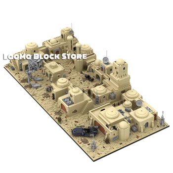 Star Space Wars Tatooine Mos Eisley Cantina KM-53045 Celtniecības Bloki, Ķieģeļi 14845pcs Lielu Diy Izveidot Objektu Bloks Rotaļlietas Pieaugušajiem