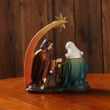Statuja Kristus Dzimšanas Ainu Kopums Figūriņas Jēzus Mazuli Mājās Ziemassvētku Dekori Bērnu Gultiņa Silītē Miniatūras Rotājumu Katoļu Baznīca Dāvanu