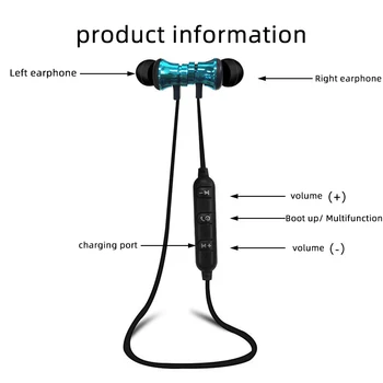 Stereo Bluetooth Trokšņu Slāpēšanas Sporta Tālrunis Pār-Auss Spēļu Austiņu Ausī Mobilo Bass Austiņas Bezvadu Earbuds Smart