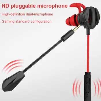 Stereo Gaming Austiņas Trokšņa Slāpēšanas Spēļu Earbud Austiņas Ar Mikrofonu par Profesionāliem Spēlmaņiem 3.5 mm Austiņas