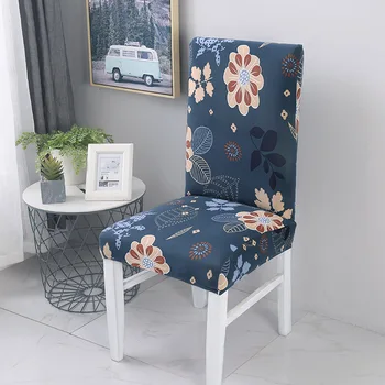 Stiept Spandex Poliestera Virtuves Krēsla Pārsegs Anti-dirty Sēdekļa Aizsargs, Ja Ziemassvētku Modelis Krēsla Sēdekļa Vāks Restorāns