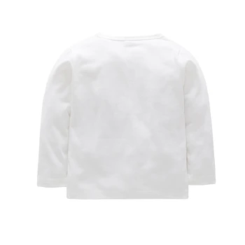 Stilīgs Unicorn Drukāt Ilgtermiņa piedurknēm T-krekls Balts Baby Girl