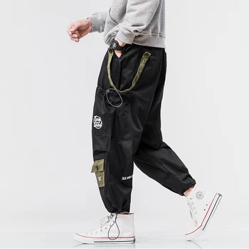 Streetwear Vīriešu Multi Kabatas Kravas Harēma Bikses Hip Hop Gadījuma Vīrietis Dziesmu Bikses Joggers Bikses Modes Harajuku Vīriešiem Elsas 2020