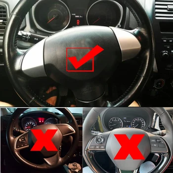 Sudraba Kruīza Kontroles slēdzi uz stūres pogas Mitsubishi ASX Outlander XL 2007. - 2012. gadam ar Uzlīmi