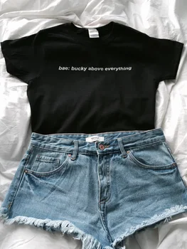 Sugarbaby Bae: buks, iepriekš viss T-Kreklu ar Sebastian Stan Bucky Barnes unisex modes tumblr t krekls Piliens kuģa Augstas kvalitātes