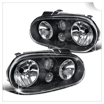 Sulinso Par Volkswagen Golf MK4 GTI [Glossy Black] Halo Projektoru Lukturi