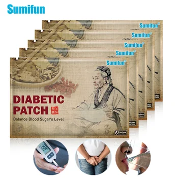 Sumifun 48/72/90pcs Diabēta Plāksteris Stabilizē Asins Cukura Līmeņa Līdzsvaru Asinīs Glikozes Diabēta Ārstniecības Augu Medicīnas Ģipša