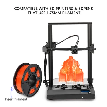 SUNLU 3D Printeri Pavedienu PETG 1,75 mm Melns PETG Plastmasas 3D Printings ar RoHS un Sasniegt Certifica 2019 bezmaksas piegāde
