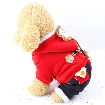 Suns Silts Piederumi, Apģērbu Pet Sabiezējums Kostīmu Maziem Suņiem Jaka 4 kāju Kapuci Mētelis Kucēns, Ziemas Apģērbu Modē