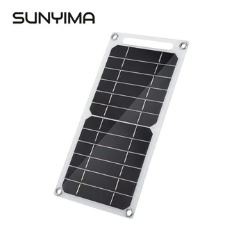 SUNYIMA Monokristālu Saules Panelis, 5V USB 6W Daļēji Elastīgas Saules baterijas, DIY Moduļu Barošanas Banka Akumulatora Lādētāju Tūrisma Pārgājieni