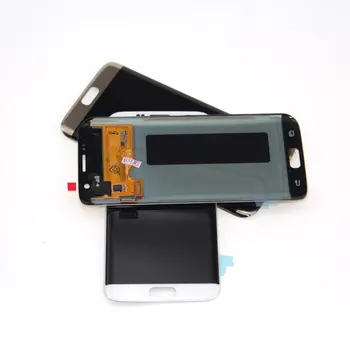 SUPER AMOLED Nomaiņa SAMSUNG Galaxy s7 malas G935 G935F LCD Displejs Digitizer Touch Screen+Instrumenti