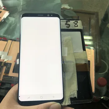 Super Amoled S8 Displejs SAMSUNG Galaxy S8 Ekrānu Nomaiņa LCD Touch Digitizer Montāža G950 G950F ar RĀMI dead pixel