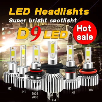 Super COB H7, H4 H11 H1 H9 9005 9006 HB2 HB3 HB4 9012 LED Miglas Lukturu Spuldzes Auto Gaisma 12v/24v 55W 6000k Turbo Ampoule Auto Lampas