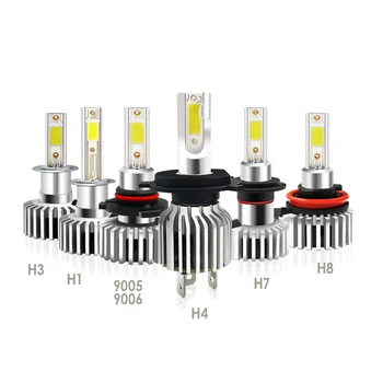 Super COB H7, H4 H11 H1 H9 9005 9006 HB2 HB3 HB4 9012 LED Miglas Lukturu Spuldzes Auto Gaisma 12v/24v 55W 6000k Turbo Ampoule Auto Lampas