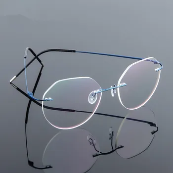 Super Gaismas Rāmji Bez Apmales Brilles Vīriešu Briļļu Receptes Titāna Sakausējuma Rāmis Sieviešu Tuvredzība Brilles Unisex